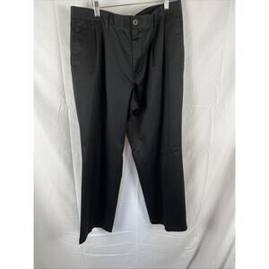Dockers Signature Khaki Pants Men's 34x29 Black Cotton Relaxed Fit D4